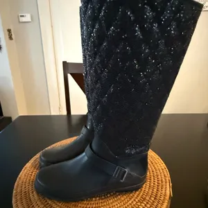 Sperry‎ sparkly waterproof Black Quilted Knee-High Boots size 8 thumbnail 5