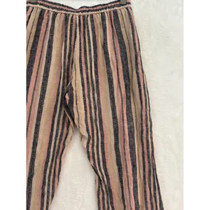 Drew Striped Wrap Front Tulip Hem Pants‎ Pink Navy Tan Small thumbnail 8