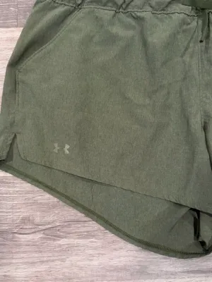 Under Armour Women’s Sage Green Running Shorts Activewear Drawstring Size XL thumbnail 2