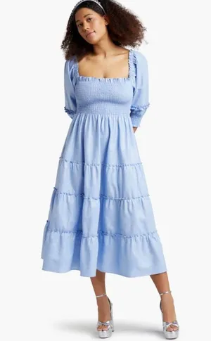 Hill House Blue Midi Dress thumbnail 1