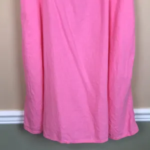 Old Navy Women’s Linen Blend Hot Pink Tie Strap Smocked Back Mini Dress thumbnail 3