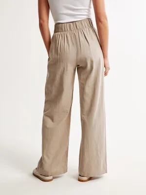 Abercrombie & Fitch Linen Blend Ultra Wide Leg Pant Size XS Short New with tag thumbnail 4