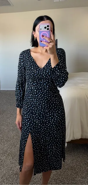 Navy sanctuary spotted dress thumbnail 1