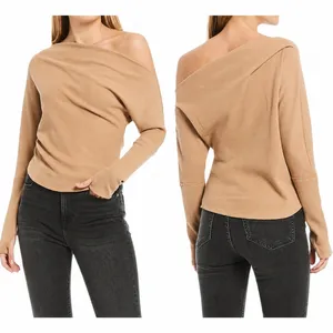 We The Free‎ Fuji Thermal Top Blouse Women LG Tan Waffle Knit Off Shoulder Boho thumbnail 2
