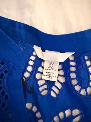 Blue Eyelet Dress thumbnail 2