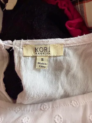 Kori White Chiffon Tiered Swiss Dot Top thumbnail 6