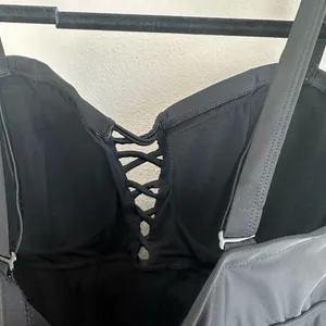 Torrid Black Slim Fix Wireless Lattice Front One Piece Swimsuit Size 2 / 2X / 18 thumbnail 8