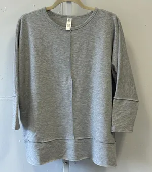 SPANX Perfect Dolman Heather Gray Sweatshirt Greatly Oversized Medium Athleisure thumbnail 1