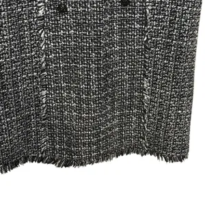 Nanette‎ Lepore Women's Dress Tweed Fringe Sheath Knee Length Black White 10 NWT thumbnail 9