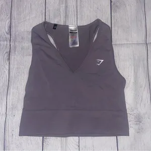 Gymshark Charcoal Everyday Sleeveless Croppes Tank thumbnail 2
