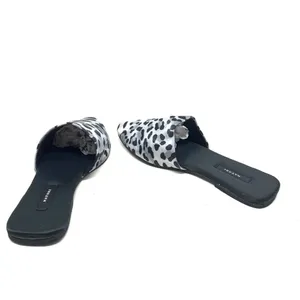 Natori Adore Satin Leopard Print‎ Mules Black Gray Size US 7 thumbnail 9