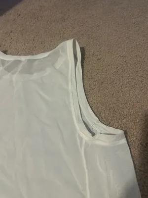 Lululemon White Mesh Sleeveless Tank Top thumbnail 6