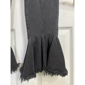 Hidden Black Bell Bottom Flare Leg Bloomer Pants Denim Size 31 Whimsigoth Boho thumbnail 7