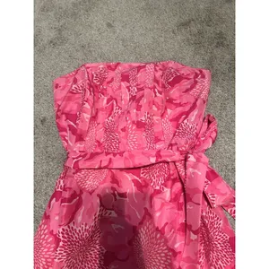 VTG Lilly Pulitzer Strapless‎ Tube Corset Lined Silk Dress Pink Floral Sz 0 thumbnail 3