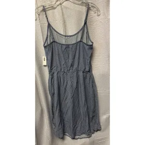 Old Navy Women's Blue White Geometric Spaghetti Strap Dress Cinched SZ‎ Med NWT thumbnail 7