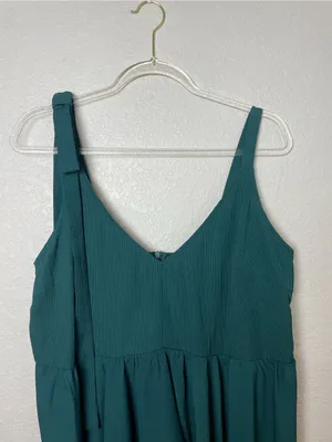 Bnwt! Joyfolie Michelle Assymetrical Textured Deep Teal Sleeveless Tank Top Sz L thumbnail 3