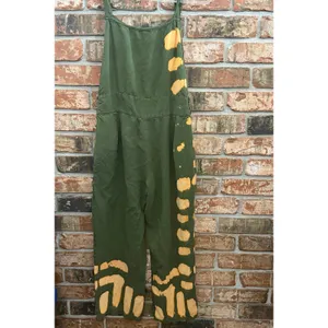 Earthbound Overall Style Wide Leg Jumpsuit Sz Small Tie Dye Boho Hippie Festival thumbnail 5