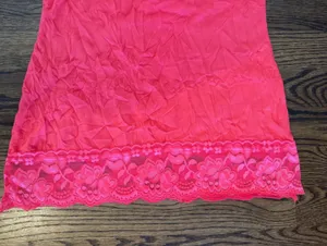 Maurice's Bright Pink Lace Trim Camisole thumbnail 3