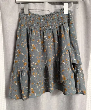Altar'd State Skirt Floral Ruffle Mini thumbnail 1