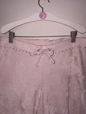 PINK VS Y2K Vintage Velour Pants with Rhinestone Accent thumbnail 2