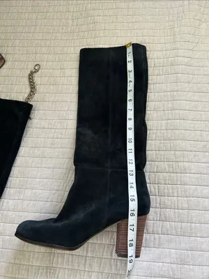 Cole Haan Cassidy Tall black suede heeled boot nike air 9 boho thumbnail 9