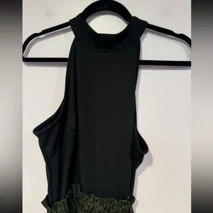 Black and‎ Green cheetah print Miami jumpsuit thumbnail 3
