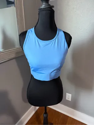 Fabletics Medium 2 Sports Bra Bundle Green & Blue thumbnail 7
