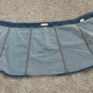 Altar’d State Denim Button-Front Mini Skirt - Blue thumbnail 5