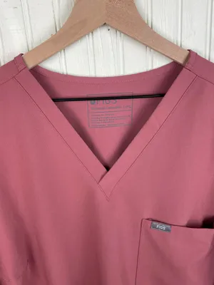 Figs Catarina One Pocket Scrub Top Women's Size 4XL Mauve Pink Nursing Medical thumbnail 3