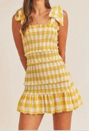 Sincerely Jules Dress Gingham Dress with Scrunchie thumbnail 1