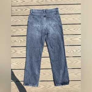 Zara dark wash grey black size 2 26 mom jeans high waisted thumbnail 6