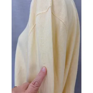 Banana Republic‎ Yellow Cotton Cashmere Sweater XL Lightweight Knit Crewneck thumbnail 7