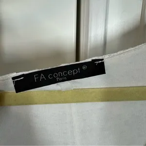 FA Concept Paris White Sleeveless Knit Eyelet Lace Crochet Dress‎ Romantic Girly thumbnail 3