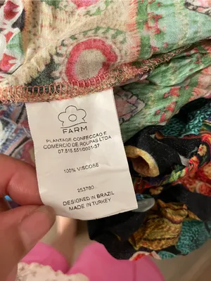 FARM Rio Rosario Black Floral Print Teal Patterned Midi Dress XS thumbnail 9