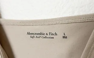 [Abercrombie & Fitch] Nude Light Taupe Soft Sweetheart Crop Tank Top Sz Large L thumbnail 10