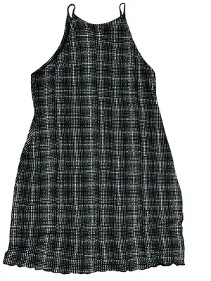 bp Black and White Plaid Slip Dress thumbnail 1