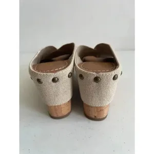 Women's Crown Vintage Tan Canvas Wedge Sandals‎ Size 6.5 M EUC thumbnail 5