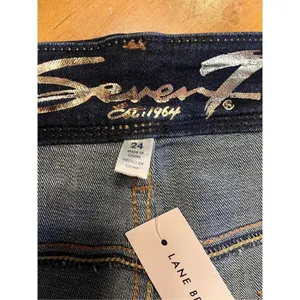 Seven7 Limited Edition Premium Denim Women's Size 24 Dark Wash Blue Jeans nwt (2 thumbnail 7