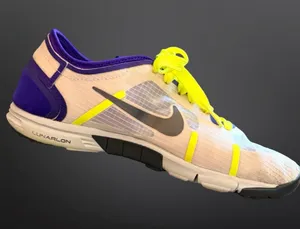 Nike Lunar Element Sneakers White Purple Neon Yellow Women’s 9 thumbnail 1