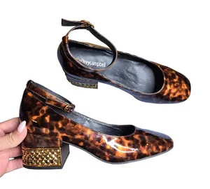 Jeffrey Campbell‎ Blaire Ankle Strap Leopard Print Heels Size: 6 thumbnail 1