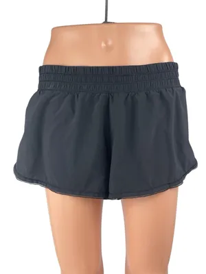 Lululemon Black High Rise Wide Leg Athletic Yoga Activewear Sports Shorts Size 8 thumbnail 1