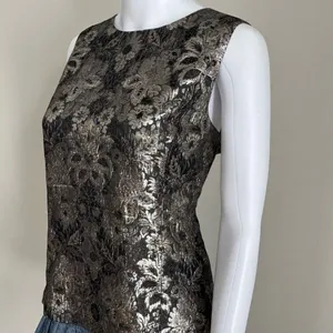 DKNY Metallic Damask Top Size 12 thumbnail 4