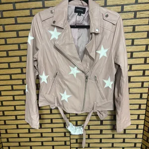 Zenana‎ Blush Star Moto Belted Jacket Size Small thumbnail 10