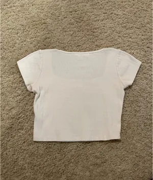 White Pointelle Bow Top thumbnail 2