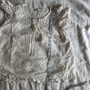Jennifer & Grace Cream Cotton Eyelet Lace Blouse L Romantic Prairie Cottagecore thumbnail 7