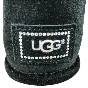 UGG Karlie Brooch Suede Bootie With Swarovski Crystals Sz 8 Black Feminine Comfy thumbnail 6