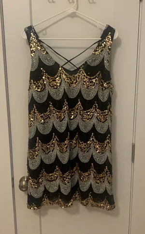 Banana Sequin Semi-Formal Dress thumbnail 1