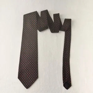 Vintage Brooks Brothers Makers England Men's Tie Silk Brown Geometric Necktie thumbnail 2