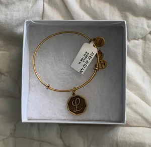 ALEX AND ANI Gold “L” Bracelet thumbnail 1