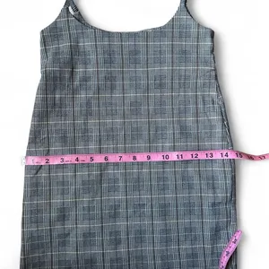 Plaid Mini Dress Gray Black Spaghetti Strap Y2K Twee Prep School Office Siren thumbnail 5